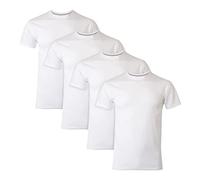Hanes Ultimate Lot de 4 Maillots de Corps à col Rond pour Homme Coupe ajustée, Blanc - Lot de 4, M