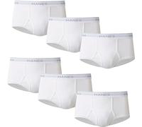 Hanes Ultimate Lot de 6 slips classiques à coupe intégrale pour homme, blanc, Large