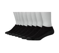 Hanes Ultimate Lot de 8 paires de chaussettes basses Ultra Cushion FreshIQ pour homme - Contrôle des odeurs avec évacuation de l'humidité - Blanc, Noir, 8 paires, taille unique