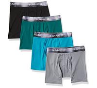 Hanes Ultimate Sport X-Temp Ultra Lightweight Boxer Brief 4-Pack Boxeur ajusté, Assortiment 1, M Homme