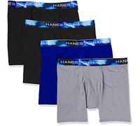 Hanes Ultimate Sport X-Temp Ultra Lightweight Long Leg Boxer Brief 4-Pack Boxeur ajusté, Coloris Assortis, M Homme