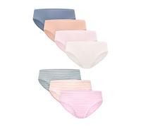 Hanes Underwear, 7-Pack, Pure Comfort Microfiber Hipster Panties for Girls, Assorted sous-vêtements Hispter, Bleu/Rose/Blush/Rose, 14 (Lot de 7) Fille