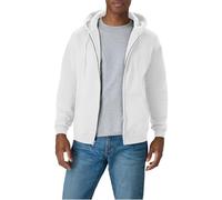 Hanes up, EcoSmart Fleece Full-Zip Hoodie for Men, Hooded Sweatshirt Capuche, Opaque, Blanc/Jardin Opulent, XL Homme