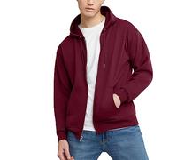 Hanes up, EcoSmart Fleece Full-Zip Hoodie for Men, Hooded Sweatshirt Sweat à Capuche, Bordeaux, S Homme