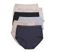 Hanes Women's Comfort Flex Fit Microfiber Brief Panty (Pack of 6), Assorted, X Large