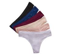 Hanes Women's Comfort Flex Fit Microfiber Thong Panty (Pack of 6), Assorted, Medium