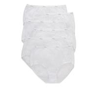 Hanes Women's Cotton Briefs 6 Pack (White, Size 8)