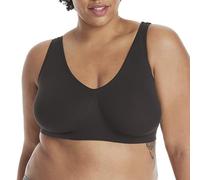 Hanes Women's Cozy Seamless Wire Free Bra, Black, Small