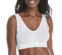 Hanes Women's Cozy Seamless Wire Free Bra, White, Small