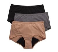 Hanes Women's Fresh & Dry Light Period 3-Pack Boyshort Underwear, Multiple Options Available, 3 Pack-Assorted 1-Moderate Protection, 6