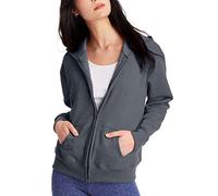 Hanes Veste zippée à capuche femme Gris ardoise chiné Taille L