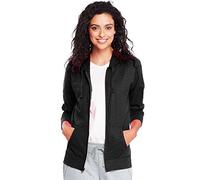 Hanes Women's Jersey Full Zip Hoodie, Black, Medium
