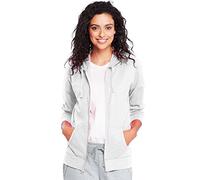 Hanes Women's Jersey Full Zip Hoodie, White, Medium
