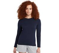 Hanes Women's Long-Sleeve Crewneck T-Shirt S Blue