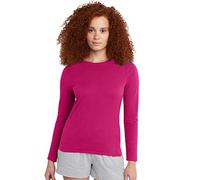 Hanes Women's Long Sleeve Tee, Sizzling Pink, Large