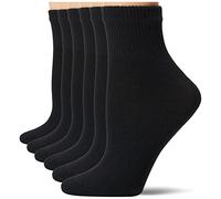 Hanes Women's Ultimate Ankle, Black, 5-9 (Pack of 6)