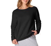 Hanes – Sweat-shirt polaire à encolure en V pour femme – Ébène – Taille L