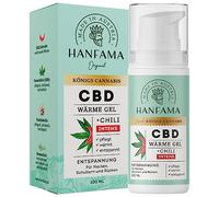 HANFAMA Gel Chauffant musculaire Intense | Decontracturant musculaire avec Griffe du Diable, CBD et Capsaïcine | Creme Chauffante musculaire pour Massage et Relaxation, testé Dermatologiquement, 100ml