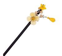 Hanfu Cheongsam Épingle à cheveux avec fleur émaillée Style rétro Accessoire de bijoux