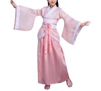 Hanfu Costume Traditionnel Chinois pour Fille Ancien Costumes Accessoires avec Jupe midi Halloween Carnaval Cosplay Kimono Japonais Enfants, Fille Robe Geisha Peignoir Spa, Enfants Déguisements