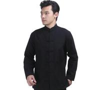 Hanfu Layman's Robe à manches longues pour homme Style chinois, Noir , XS