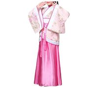 Hanfu Traditional Chinese Costume for Girls Old Costumes Accessories with Midi Skirt Halloween Carnival Cosplay Kimono Japanese Children Fancy Dress Girl Geisha Fancy Kimono Cosplay Costume Set