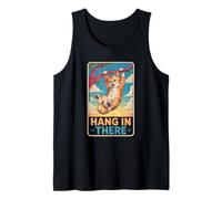 Hang I n There Chat suspendu sur une branche d'arbre Animaux Humour Débardeur