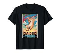 Hang I n There Chat suspendu sur une branche d'arbre Animaux Humour T-Shirt