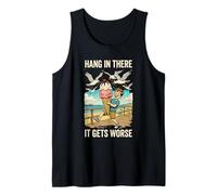 Hang in There It Gets Worre Funny Ice Cream Beach Débardeur