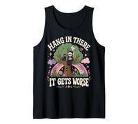 Hang in There It Gets Worse Kawaii Reaper Drôle Sarcastique Débardeur