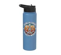 Hang in There It Gets Worse | Sarcastic Skeleton Flames Stainless Steel Insulated Water Bottle