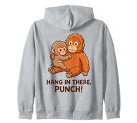 Hang in There Punch Cute Orang-outan and Monkey Sweat à Capuche