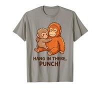 Hang in There Punch Cute Orang-outan and Monkey T-Shirt