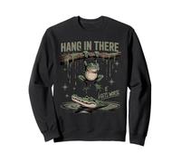 Hang In There Sarcastique Humour Grenouille et Crocodile Sweatshirt
