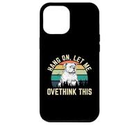 Hang on Let Me Overthink This Dog Drinking Coffee Art Humor Coque pour iPhone 12 Pro Max