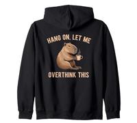 Hang On Let Me Overthink This Funny Capybara Overthinking Sweat à Capuche