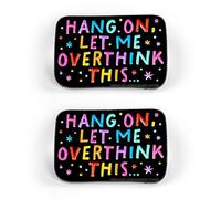 Hang On Let Me Overthink This Gift Lot de 2 pin's sur le thème de la santé mentale 3 x 2 cm
