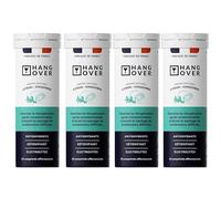 HANG-OVER - Complément alimentaire - Réhydratation et Antioxydants - 4 tubes - 40 Comprimés - Electrolytes, Antioxydants, Vitamines, Extraits de plantes