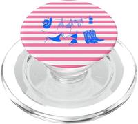 Hang Up My Suit Bikini Cowgirl Bottes Chapeau Rose Rayé Été PopSockets PopGrip pour MagSafe