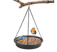 Hangable Bird Bath Bowl, Outdoor Birdbath Tray, S-Shaped Hook Wildlife Feeder Plate, Water Bowl for Patio, Garden, and Backyard Decking, Perfect for Bird Watching