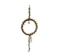 Hangable Bird Swing, Finch Chew Toy, 7.28x19.69 inches Cage Mount with Sturdy Build, Wooden Play Accessory, Enrichment Swing with Rustic Style, Pet Toy for Cockatiel and Lovebird