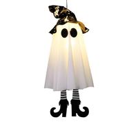 Hangable Glowing Ghost, Halloween Decoration, Light Ornament, Lighted Design, Weather-Resistant Build, Outdoor Yard Use, for Hanging in Front Yards Backyards Or on Trees and Fences, 18.11x6.5 inches
