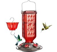 Hangable Hummingbird Feeder, Bird Feeder with Built-In Ant Moat, Leak-Proof Outdoor Hummingbird Food Supply for Garden, Yard, Patio, 5,91 x 11,81 pouces