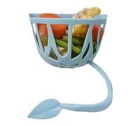 Hangable Parrot Food Feeder - Hollowed Out Bird Fruit Holder & Cage Bowl Stand, Wear-Resistant PVC Feeding Supplies | for Small to Medium Birds Parrots & Pet Shop Display, Tool-Free Install