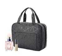 Hangable Toiletry Pouch, 4 Compartments Travel Toiletry Organizer with Hook, Waterproof Portable Storage Bags for Shampoo Conditioner, Cosmetic Organizer for Travel Accessories, Noir ,