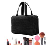 Hangable Travel Toiletry Bag, 4-in-1 Waterproof Makeup Brush Case, Roll-Up Foldable Pouch, 10.63x7.09x3.15 inches, Portable Cosmetic Organizer for Bathroom, Shower