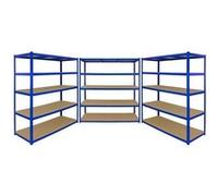 Hangar de stockage Garage baie 3 étagères métal unité 5Tier 160cm de large x 60 cm profond T-RAX Bleu G