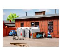 Hangar en tôle ondulée pour le stockage de pétrole - Auhagen 11478 - HO 1/87