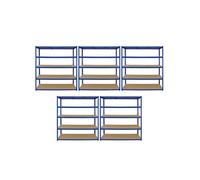 Hangar stockage Garage baie 5 étagères métalliques unité 5Tier 160cm de large x 60 cm profond