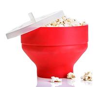 Hangarone Popcorn Silicone, Onde Four Pliant Seau à Pop-Corn Popcorn Maker Silicone Pliable avec Couvercle Bol.